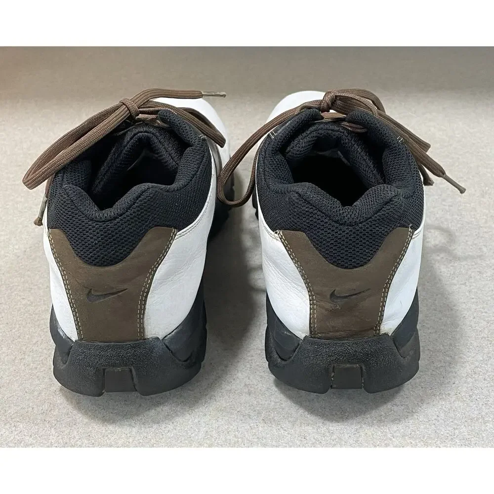 Nike Golf Shoes Brown White 309894-121 Leather Golfing Cleats Men’s Size 9.5